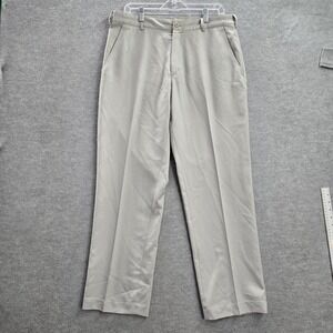 Nike Golf Men Pants 34X32 Light Gray Swoosh Embroidery Dri-Fit Logo